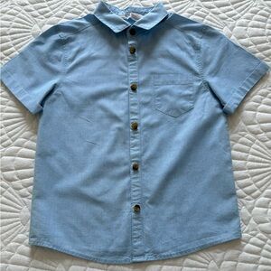 H&M Short Sleeve Button Down Shirt- Kids Size 5-6 Y